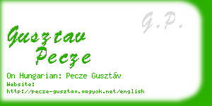 gusztav pecze business card